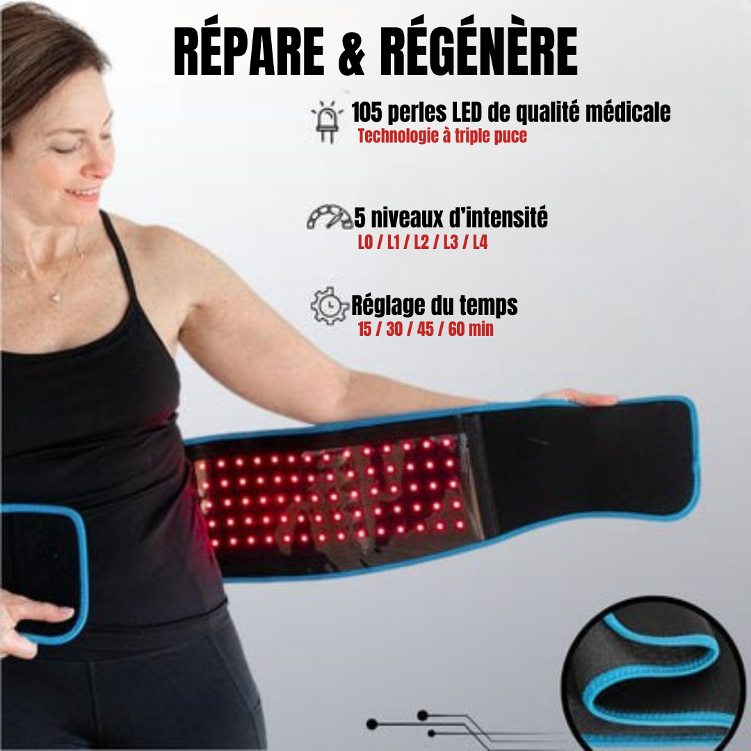 Ceinture de luminothérapie rouge et infrarouge Lumobelt AuraFLEX